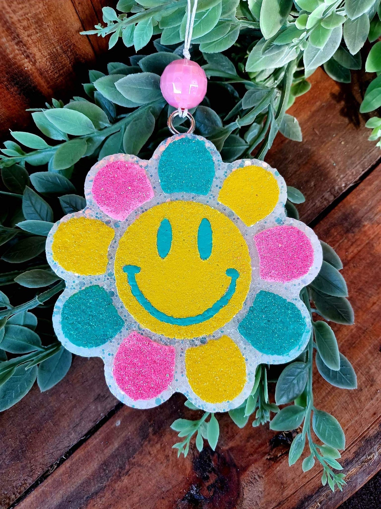 Smiley Face Flower Car Freshie