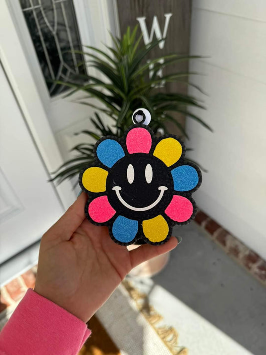 Smiley Face Flower Car Freshie