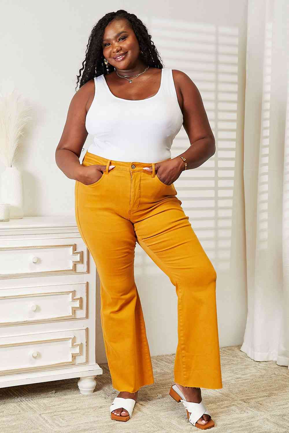 Judy Blue Full Size High Waist Tummy Control Flare Jeans