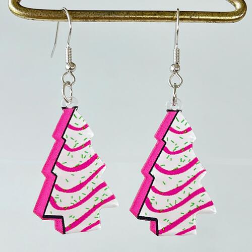 Stylish Pink Acrylic Dangle Earrings