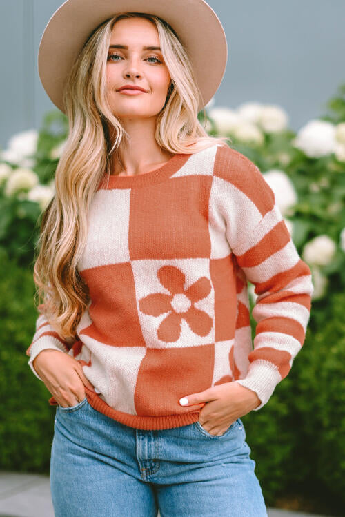 Heather Ann Flower Sweater