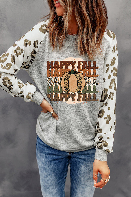 Happy Fall Leopard Sweatshirt