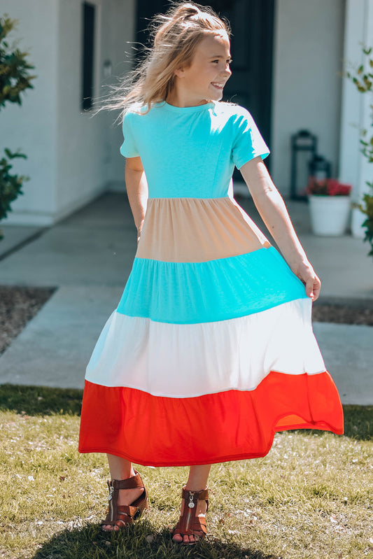 Mommy and Me Color Block Maxi Dress