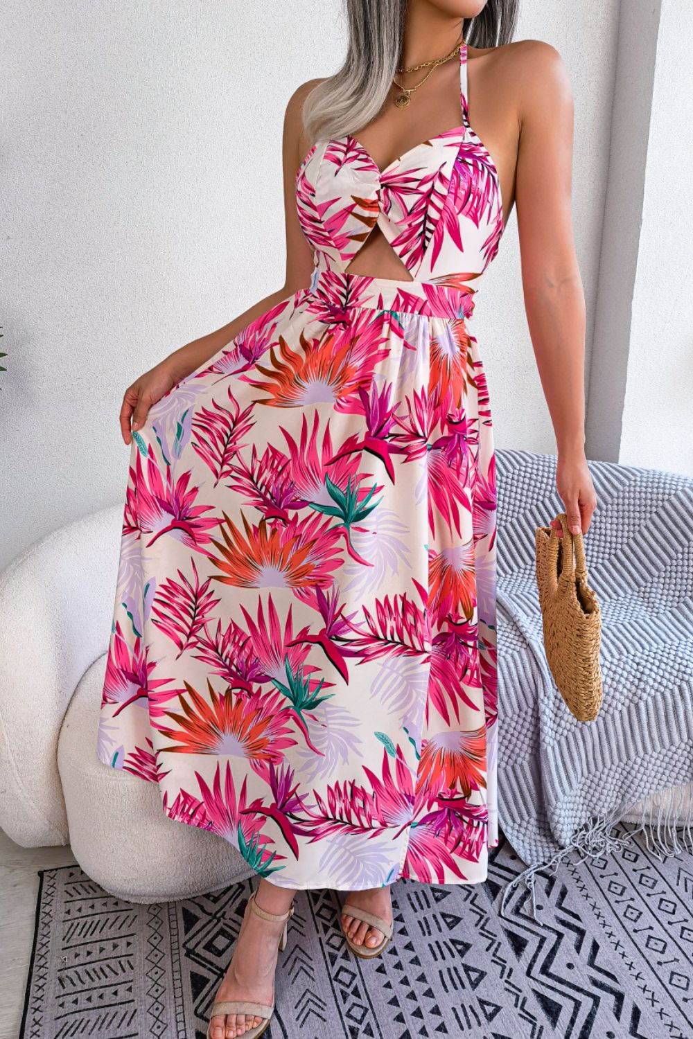 Botanical Backless Dress