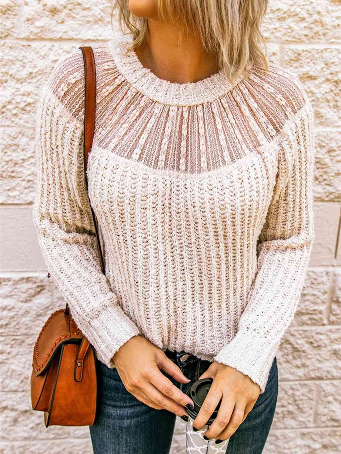 Trendy Rib-Knit Sweater