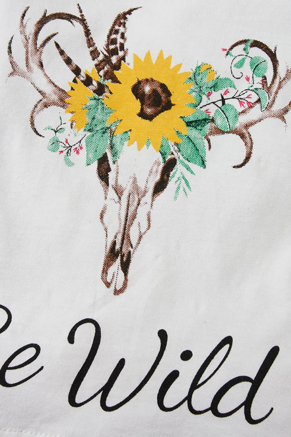 Western Sunflower Graphic Tee and Shorts