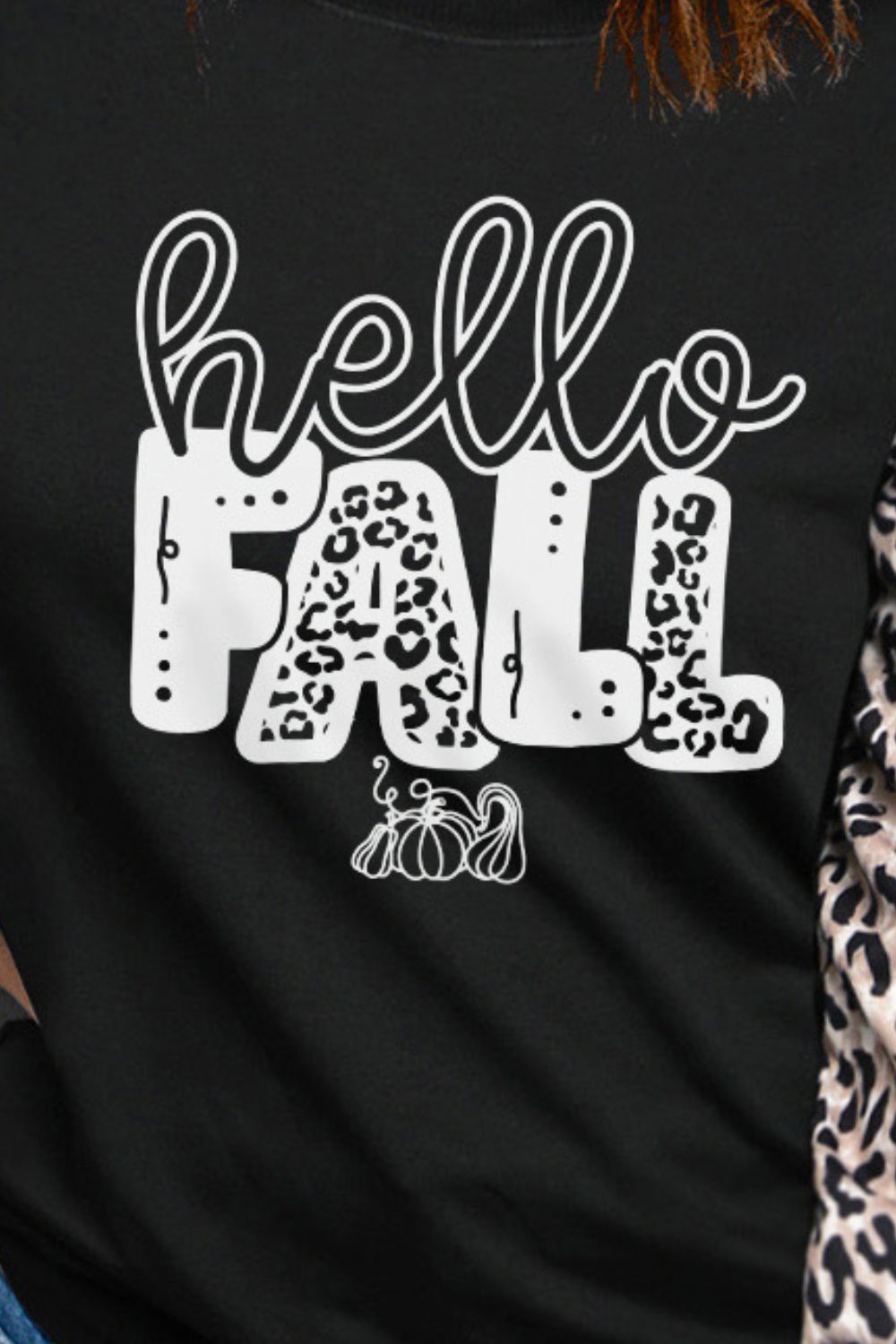 Hello Fall Leopard Sweatshirt