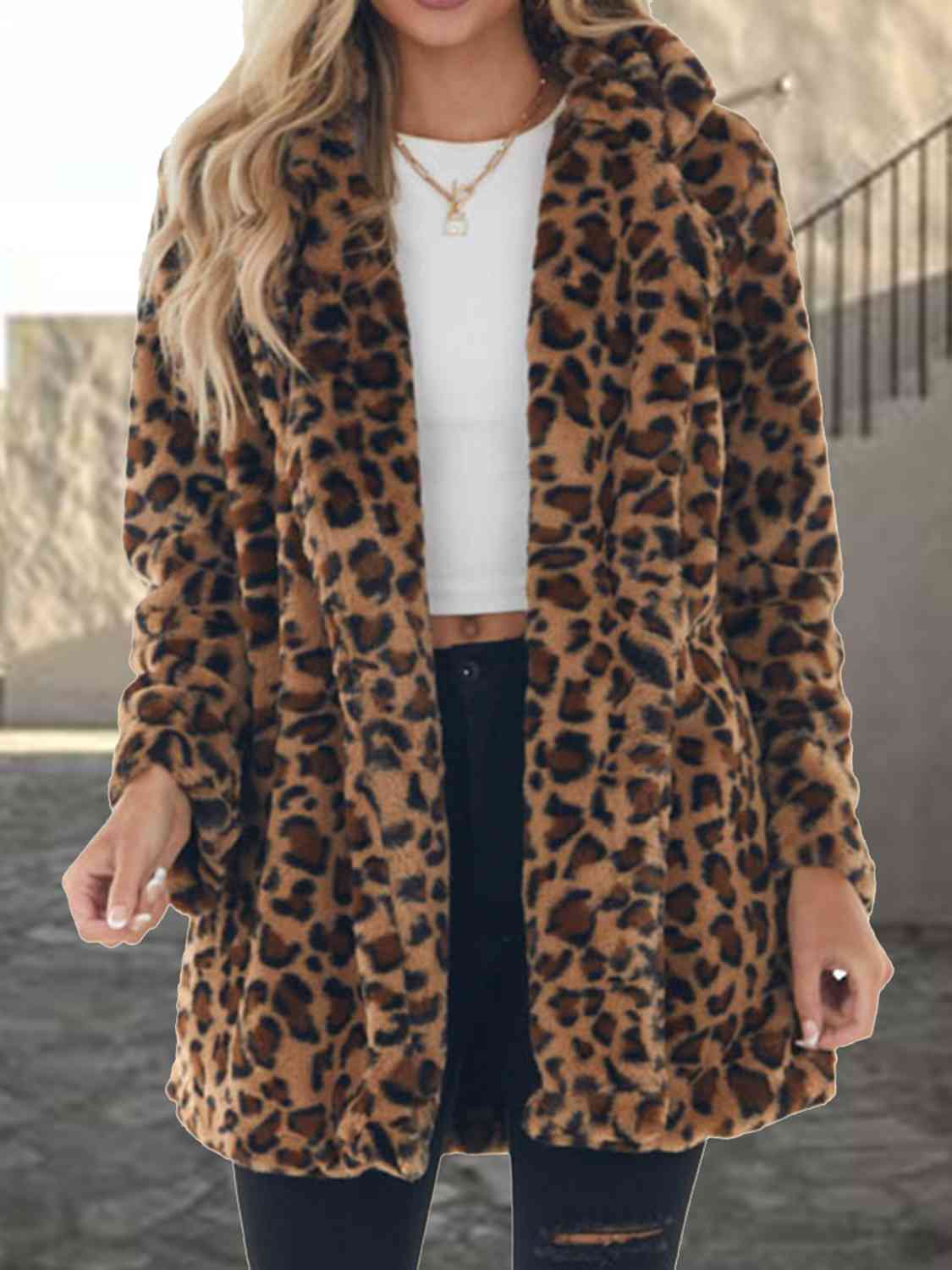 Janie's Stylish Leopard Coat
