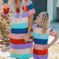 Mommy And Me Color Block Dress