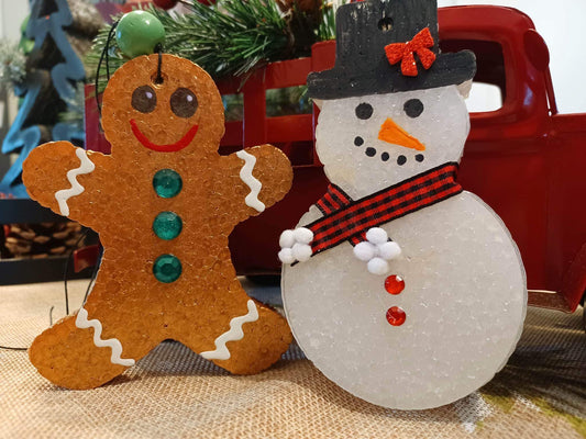 Gingerbread or Snowman Car Freshie