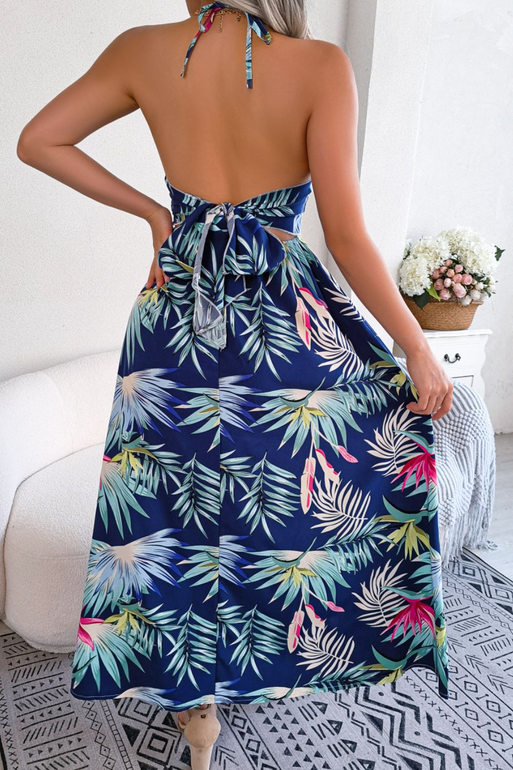 Botanical Backless Dress