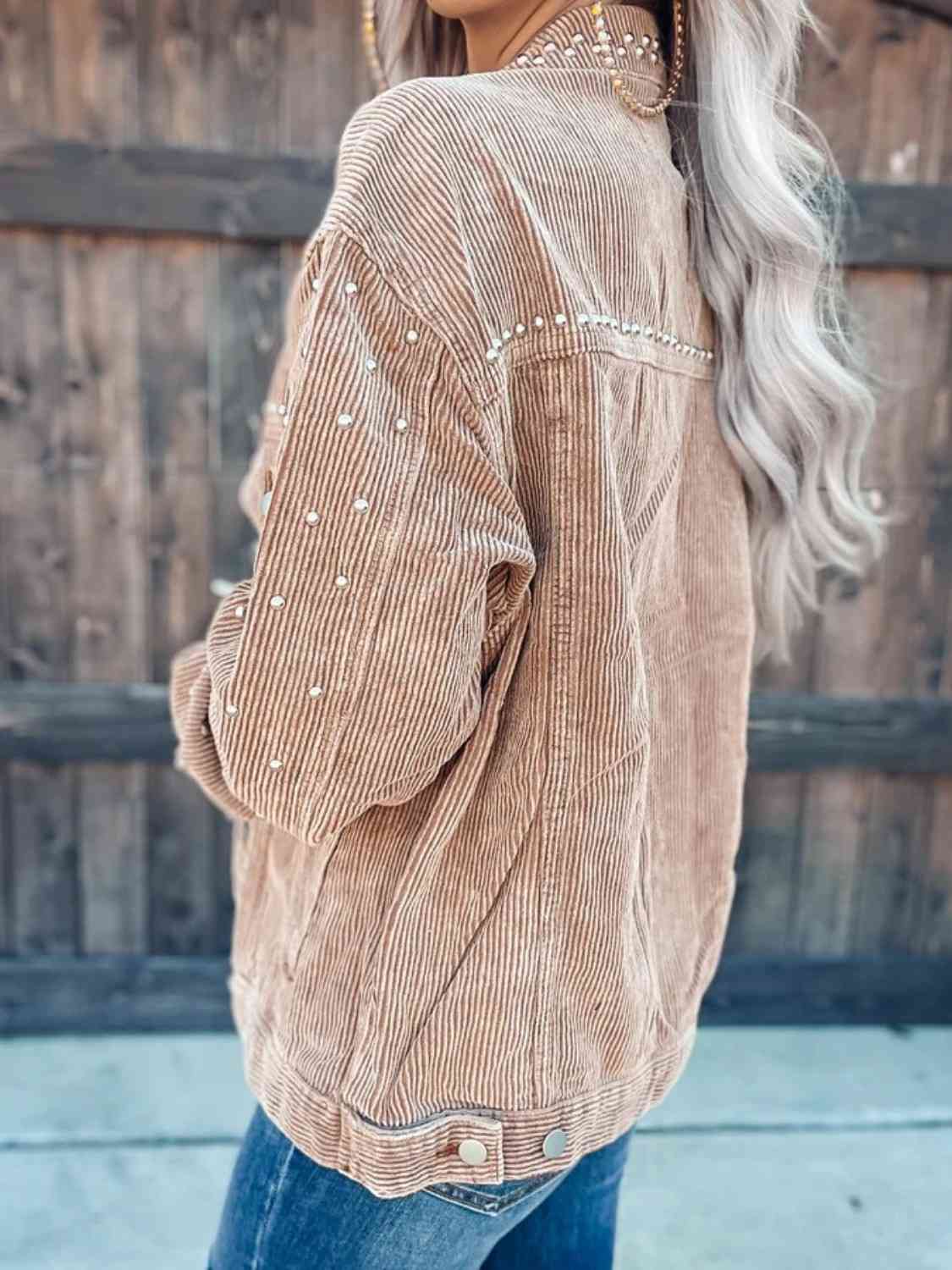 Studded Button Down Jacket