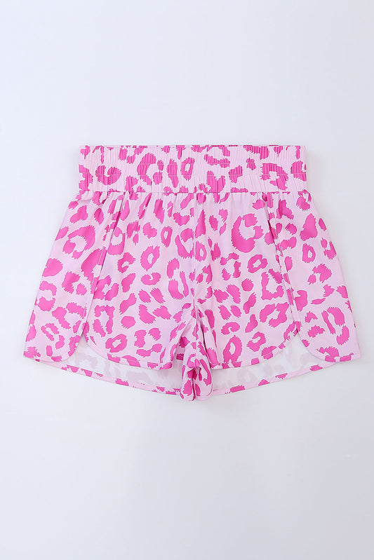 Pink Leopard Shorts