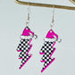 Stylish Pink Acrylic Dangle Earrings