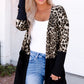 Leopard Color Block Cardigan